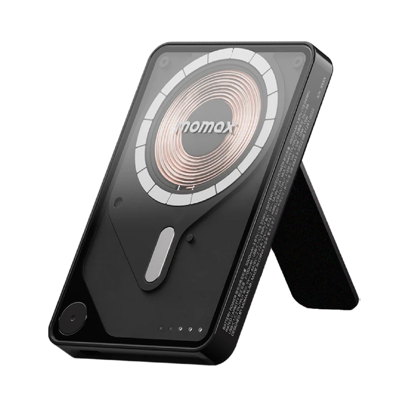 1-Power X Pro Magnetic Wireless Battery Pack (5000mAh) with Stand and Built-in USB-C Cable