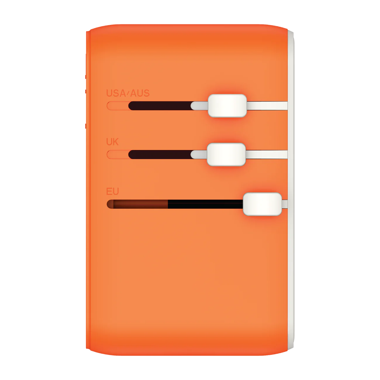 1-World+ 3-Port Travel Charger Built-In USB-C Cable 25W