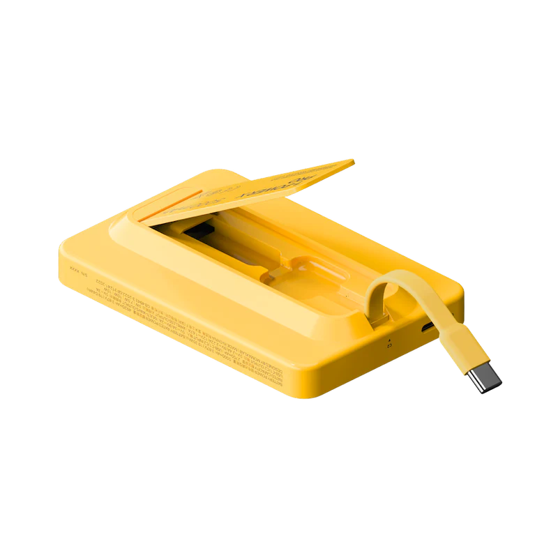 1-Power X Pro Magnetic Wireless Battery Pack (5,000mAh) with Built-in USB-C Cable