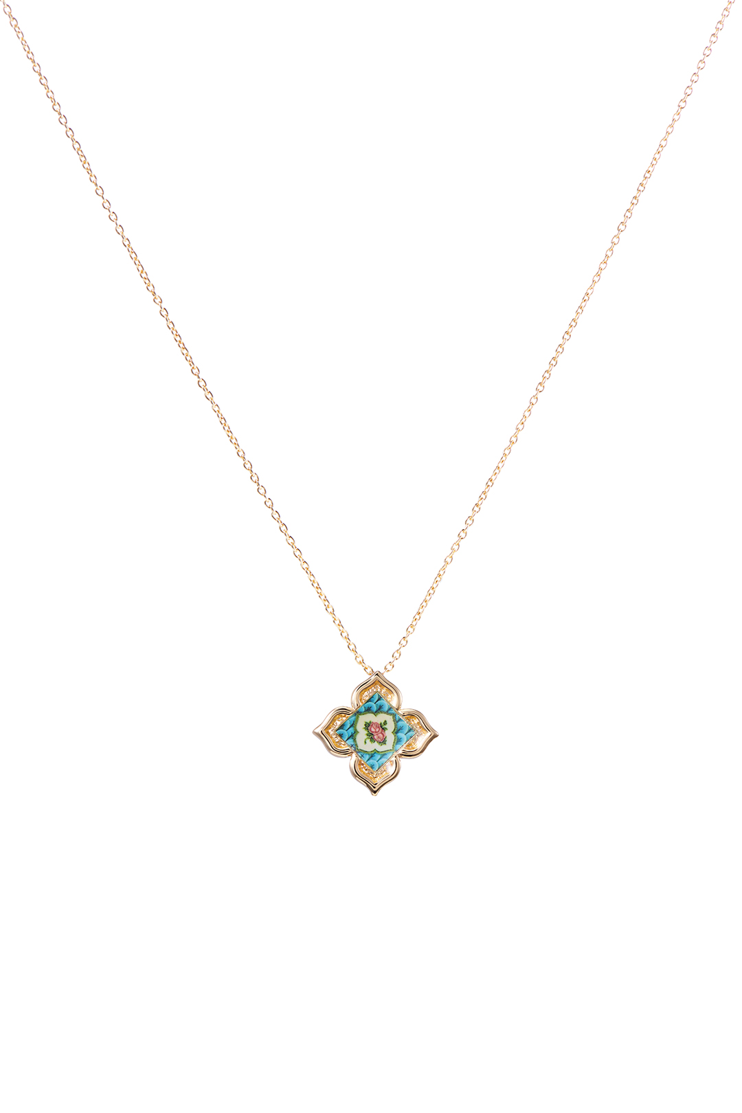 Peranakan Floral Pendant - Blue