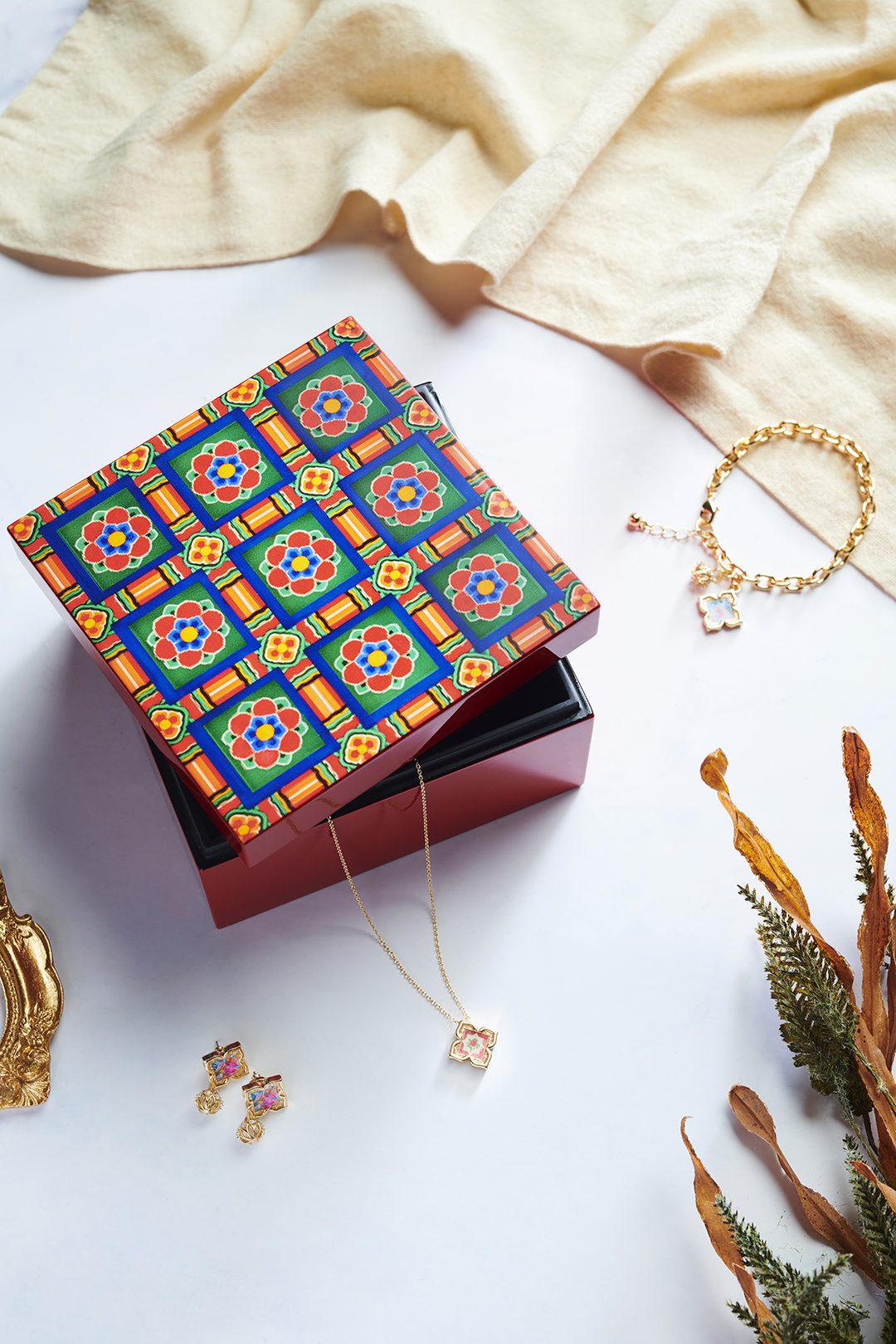 Dancheong Tiles Trinket Box