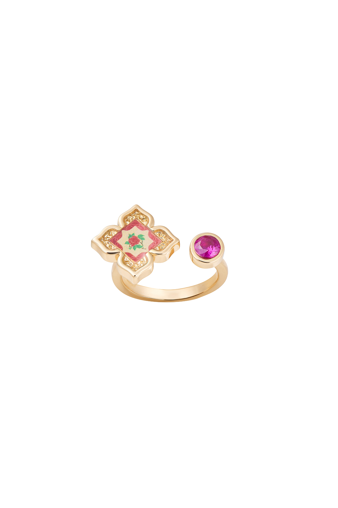 Floral Ring - Rosy Pink
