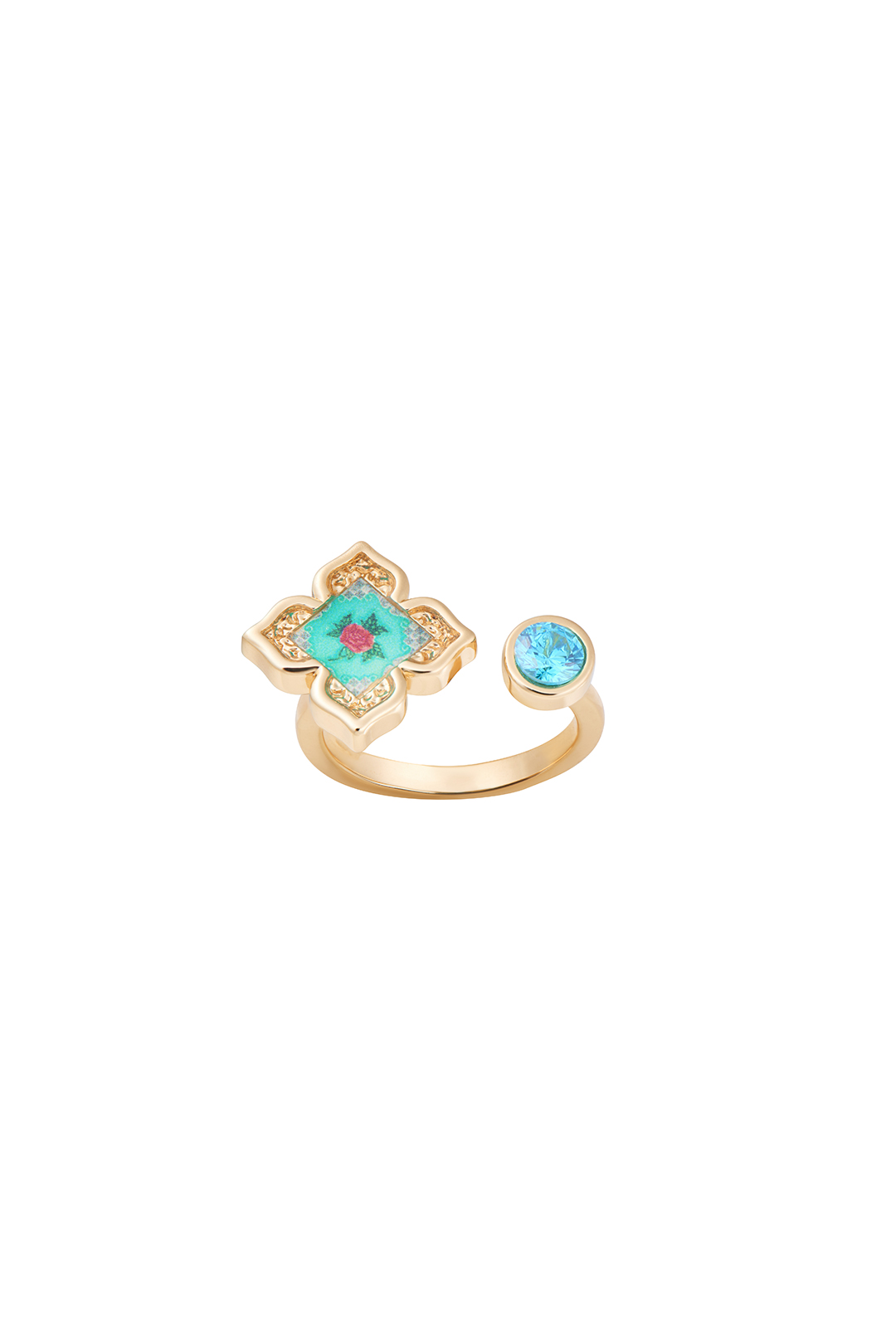 Floral Ring - Turquoise