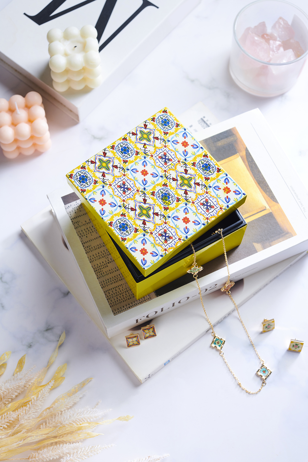 Italian Tiles Trinket Box