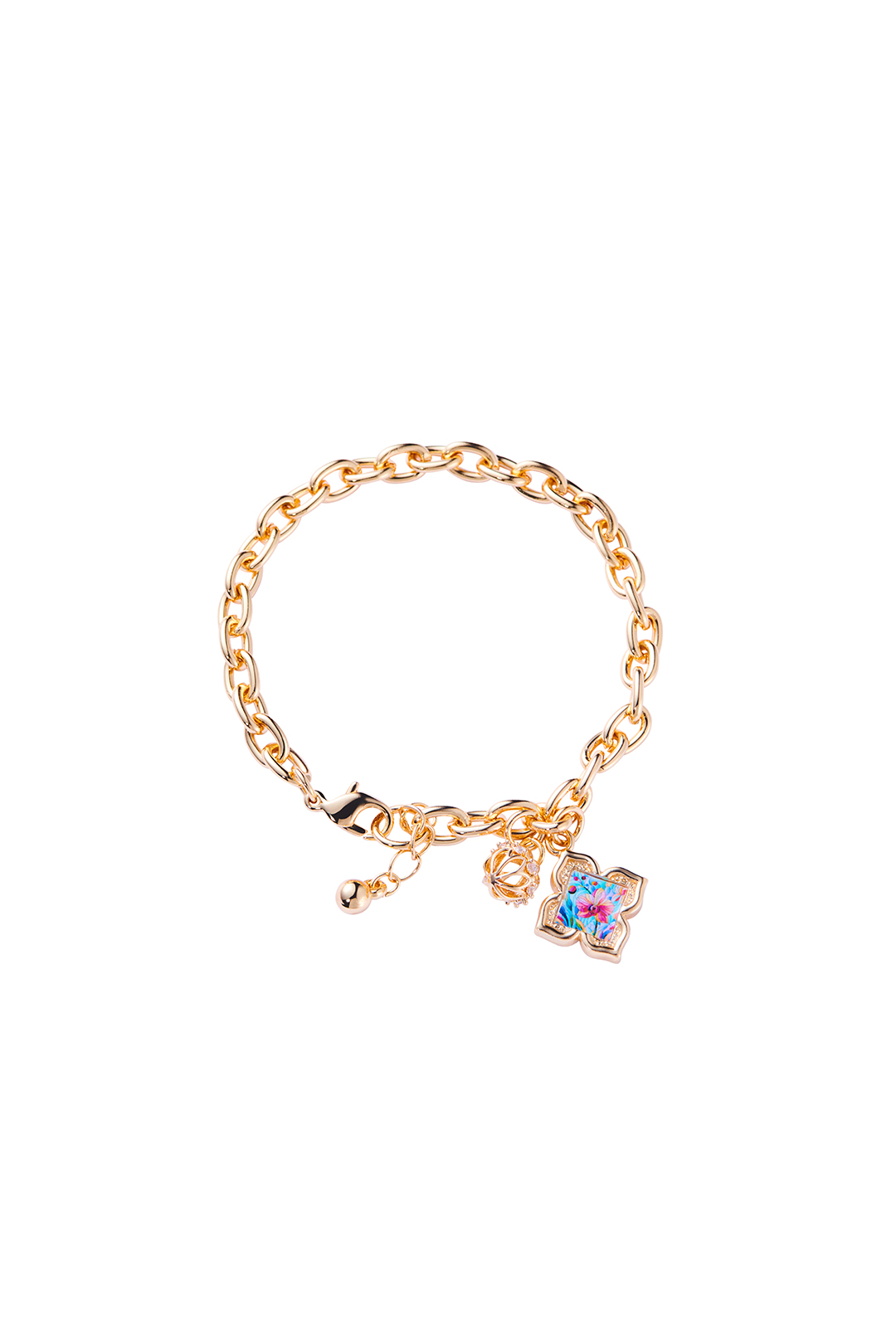 Orchid Floral Bracelet - Pink