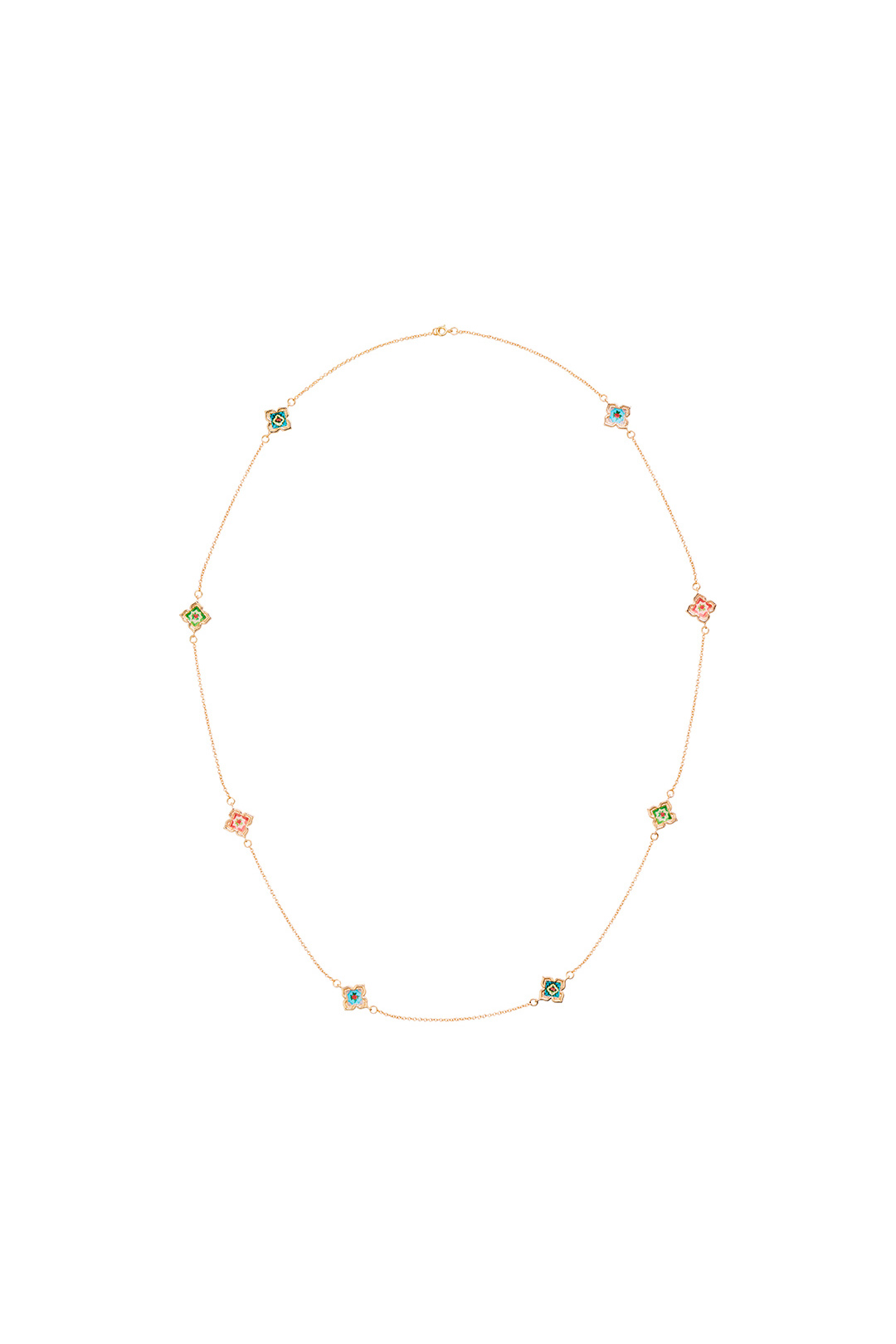 Peranakan Floral Long Necklace