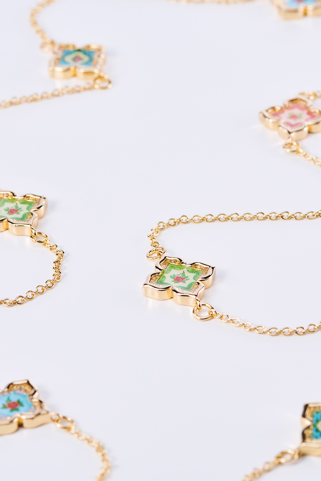 Peranakan Floral Long Necklace