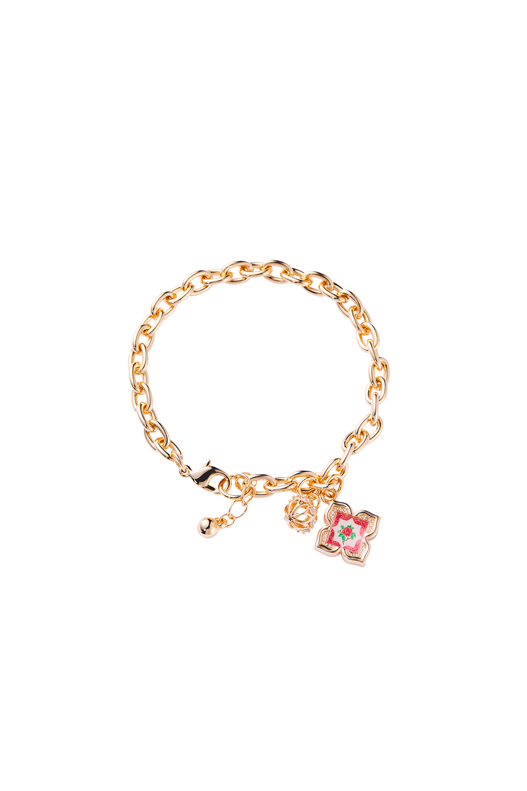 Peranakan Floral Bracelet - Rosy Pink