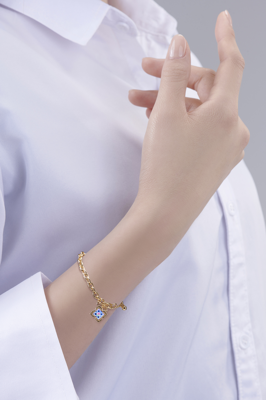 Orchid Floral Bracelet - Pink