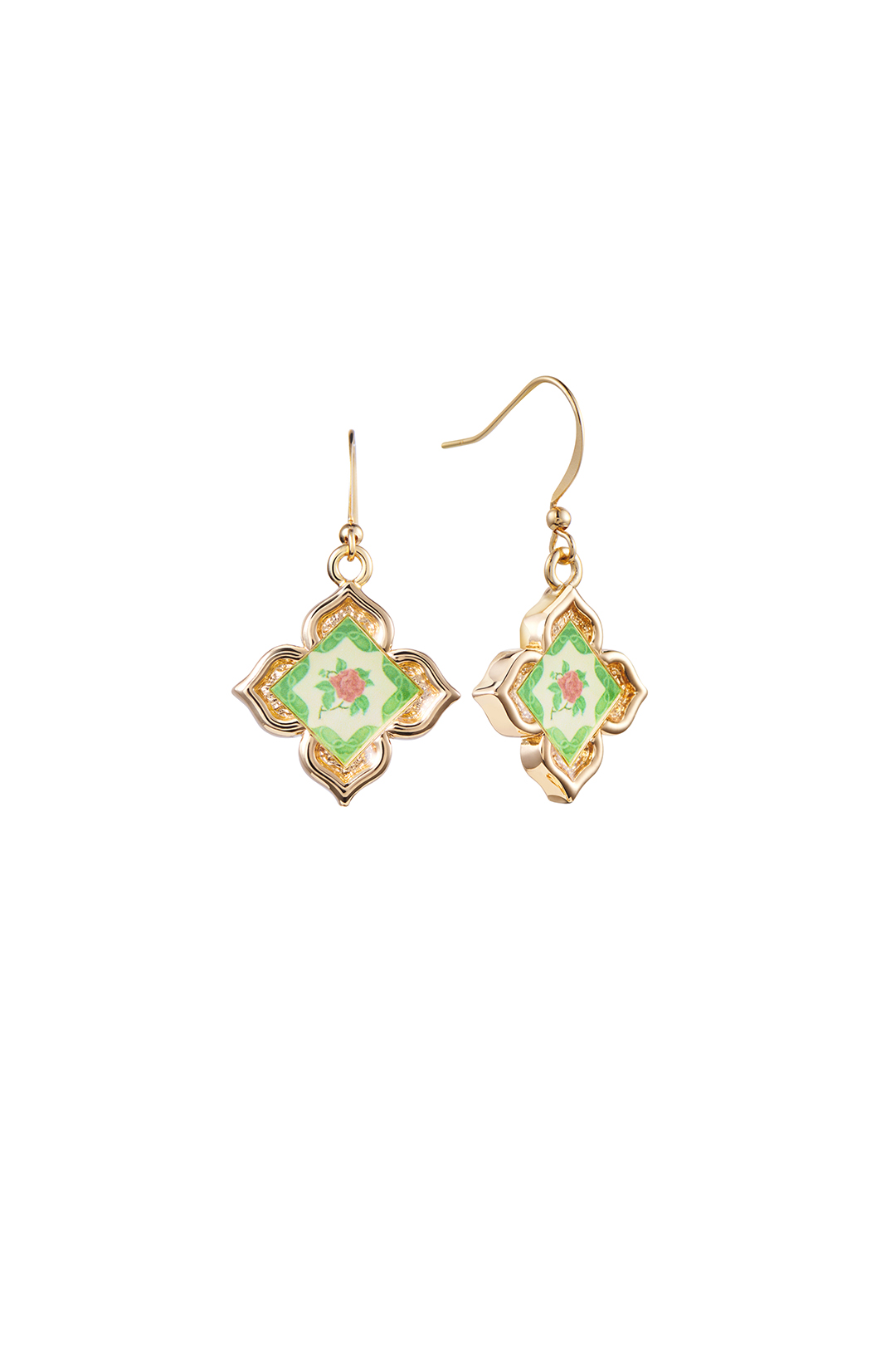 Peranakan Floral Drop - Emerald