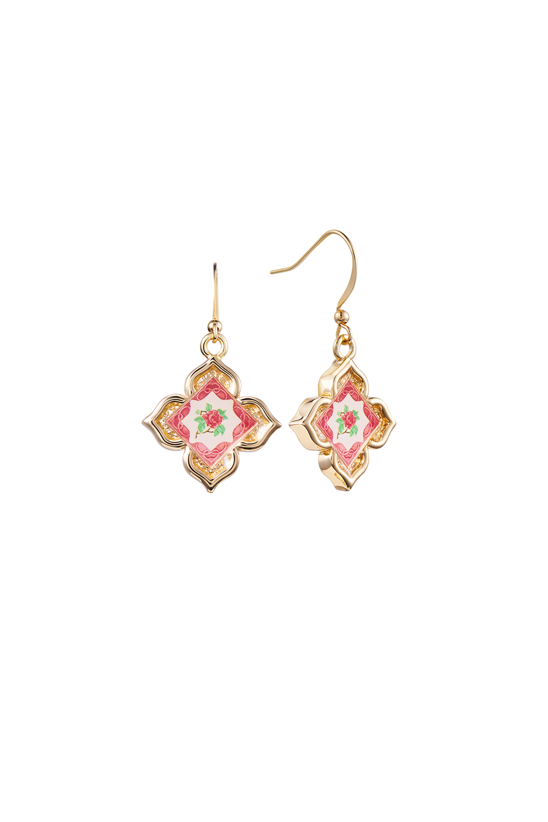 Peranakan Floral Drop - Rosy Pink