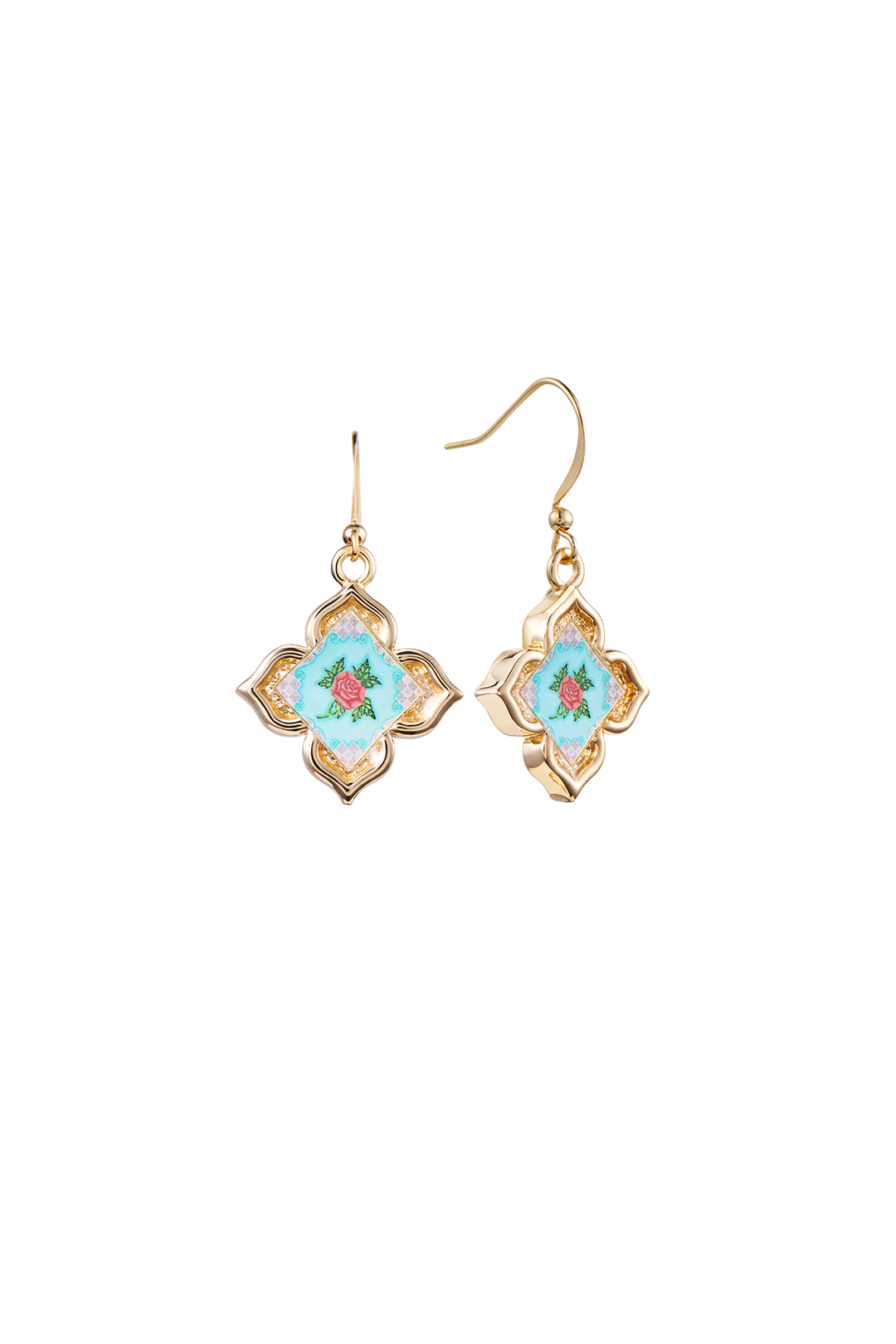 Peranakan Floral Drop - Turquoise