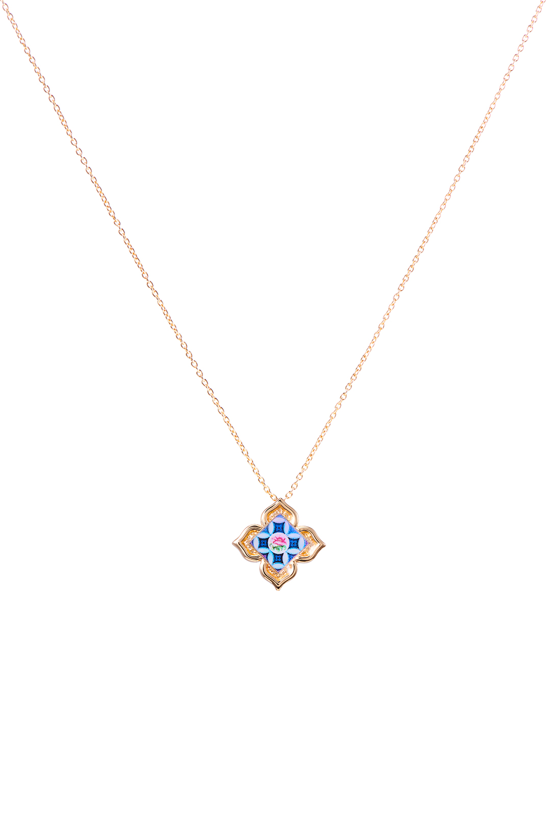 Peranakan Floral Pendant - Violet
