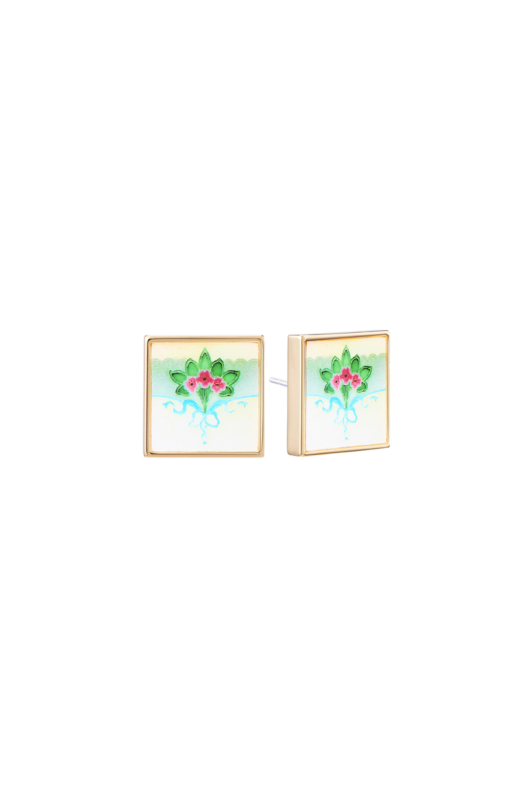 Peranakan Tile Stud - Bouquet