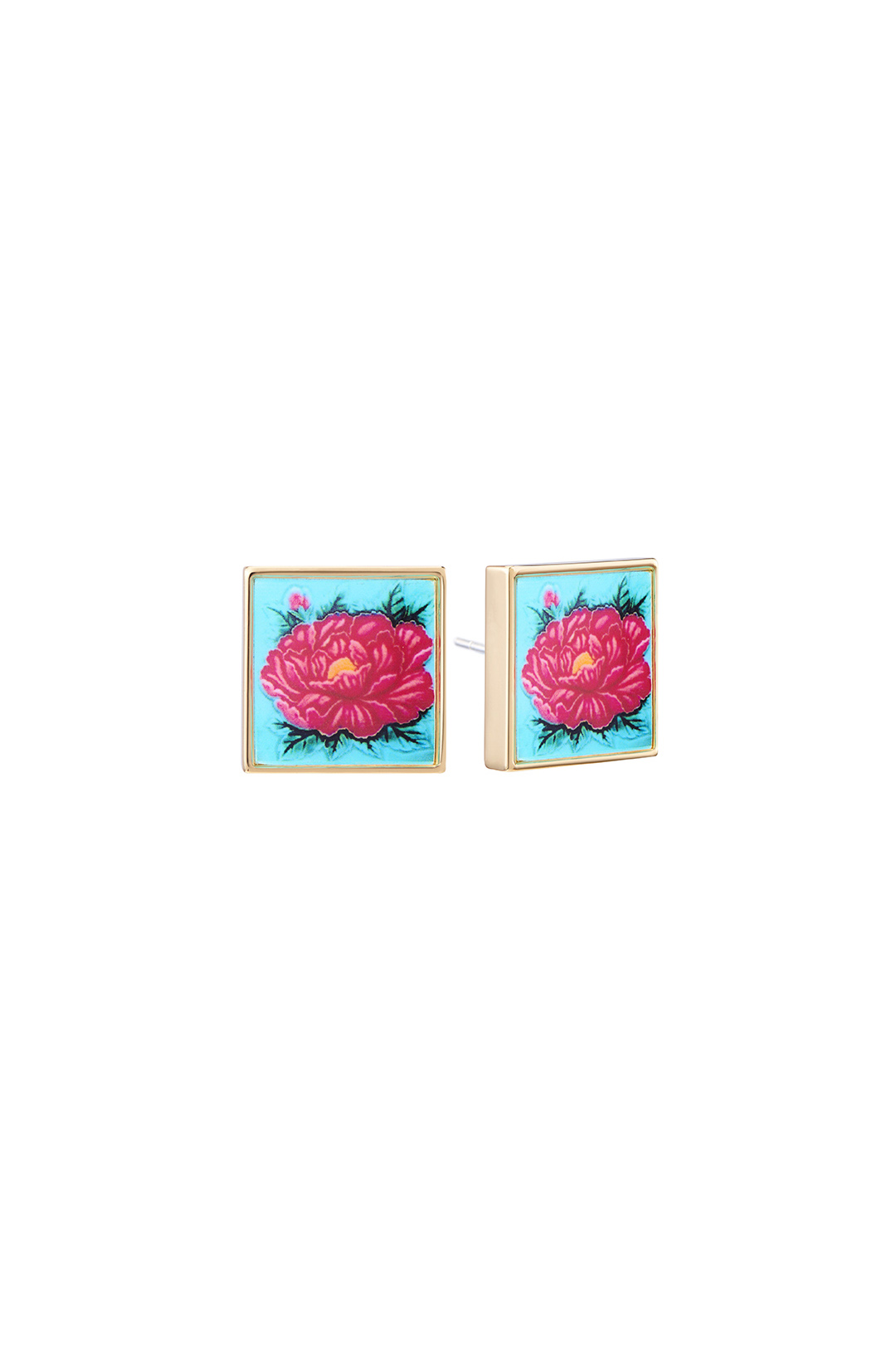 Peranakan Tile Stud - Classic Bloom