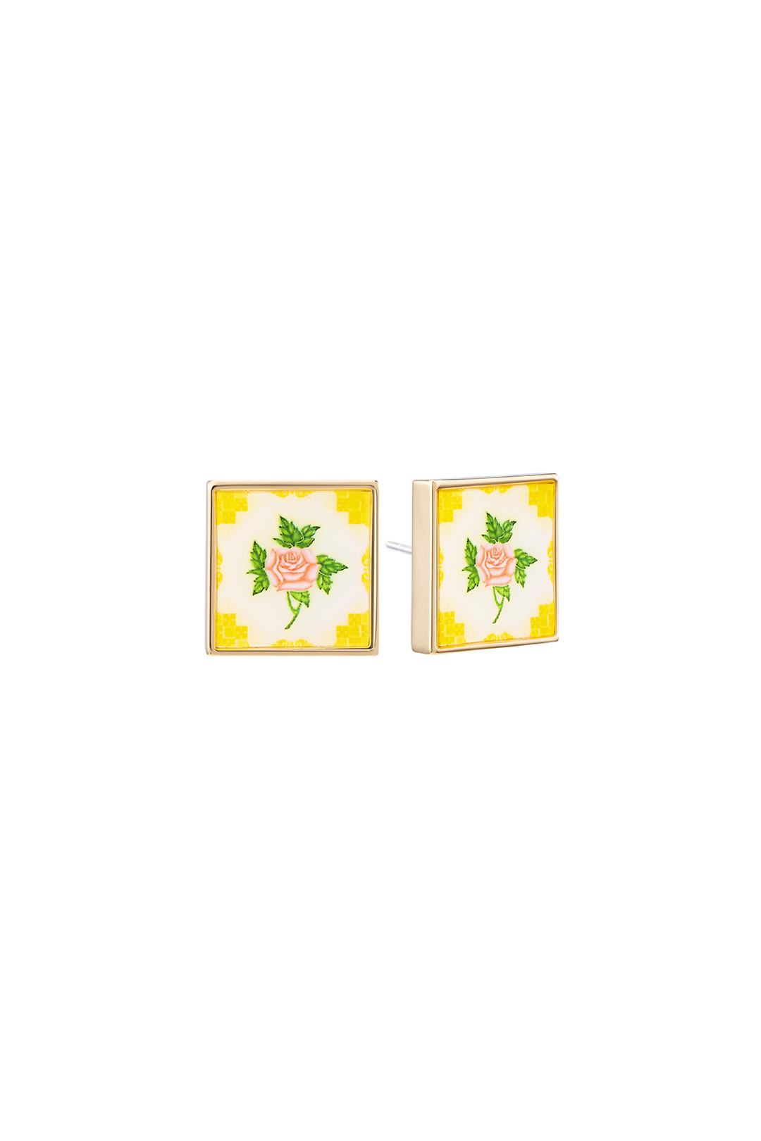 Peranakan Tile Stud - Wall Yellow