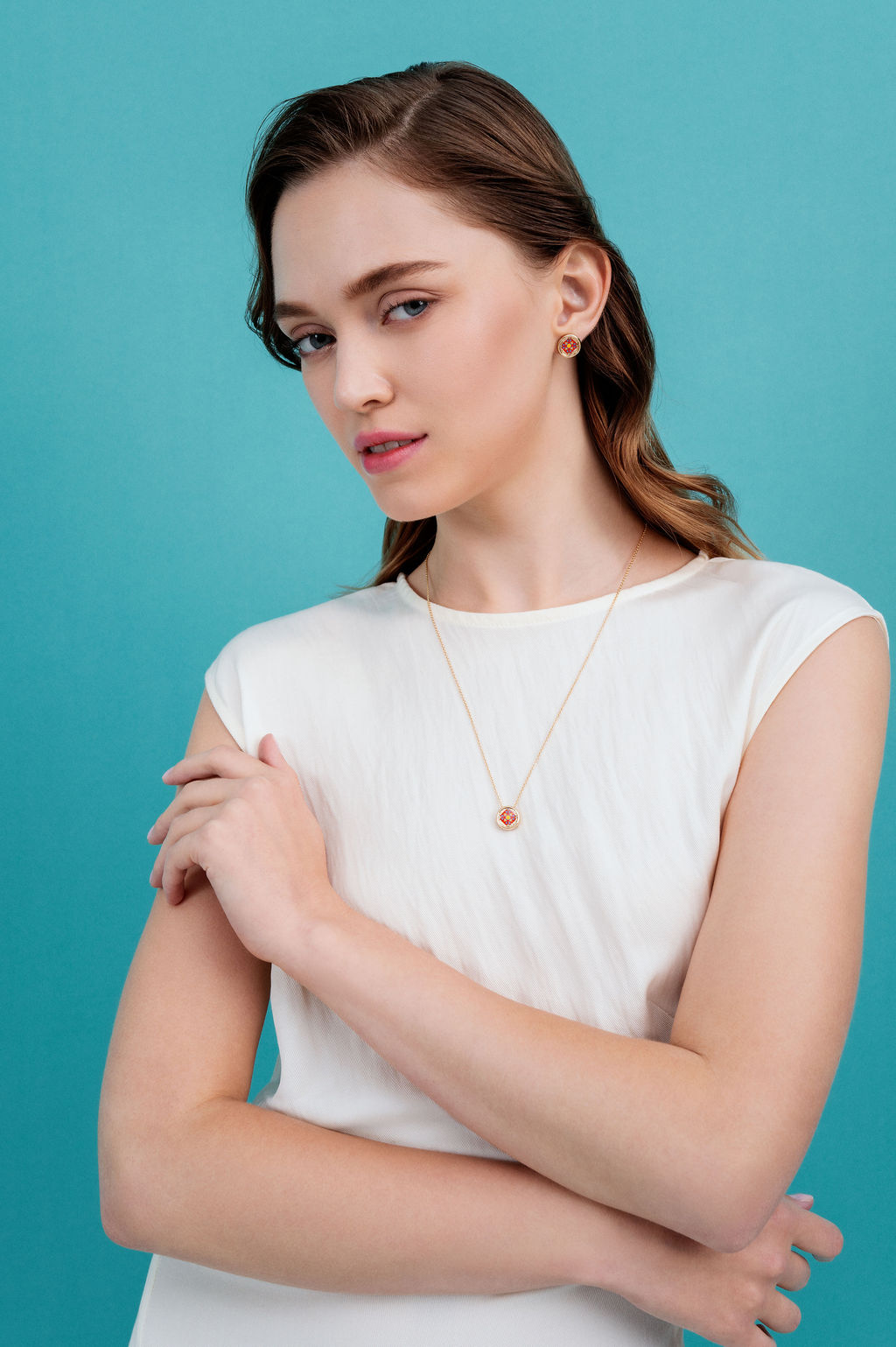 Spanish Medallion Pendant Necklace - Royal