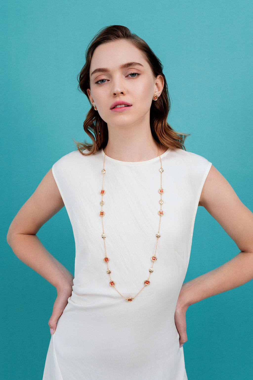 Spanish Medallion Long Necklace - Royal