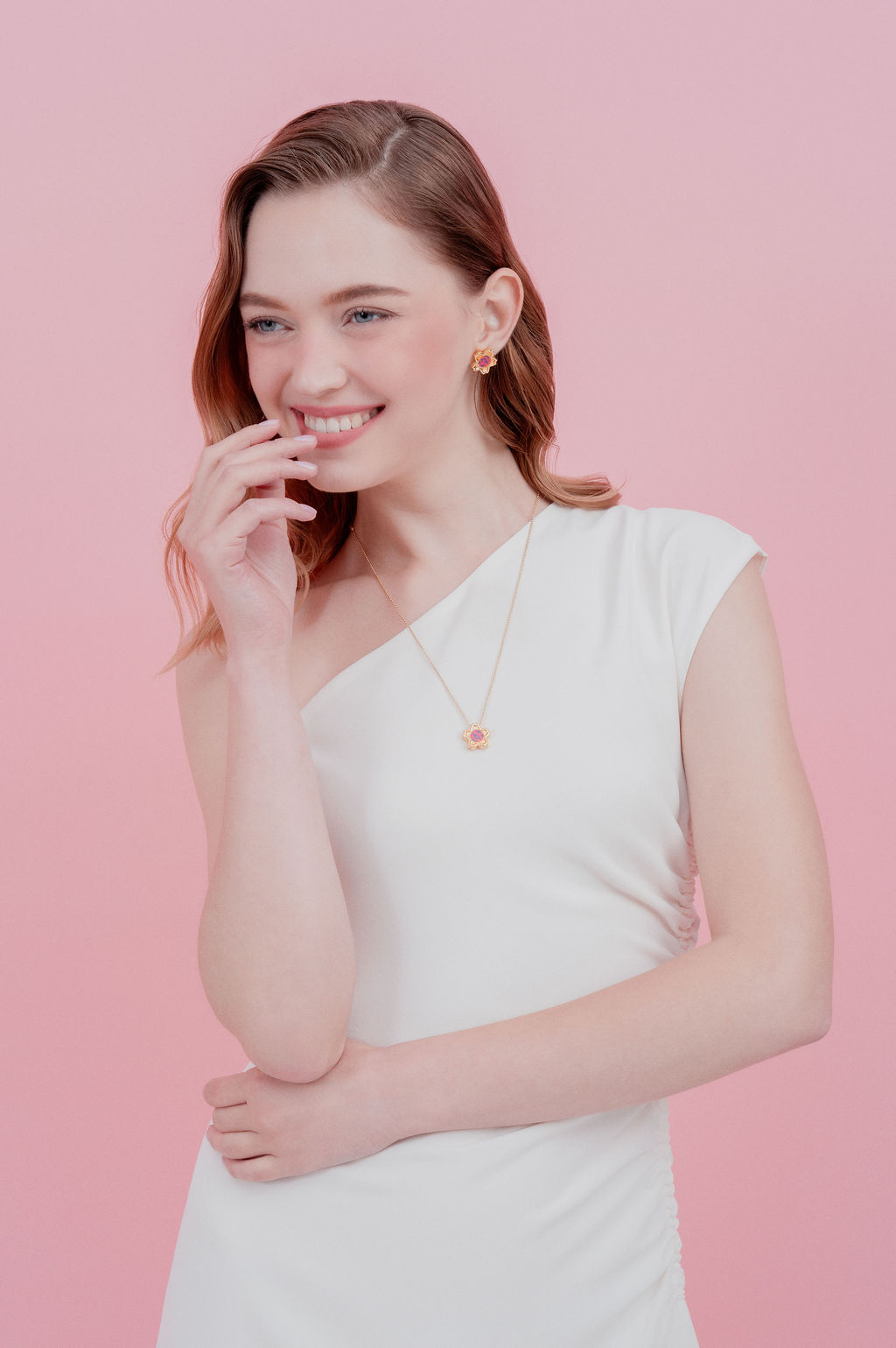 Korean Dancheong Charm Long Necklace