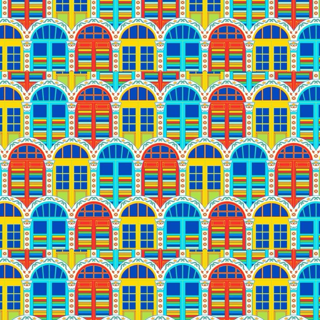 Shophouse Window Scarf