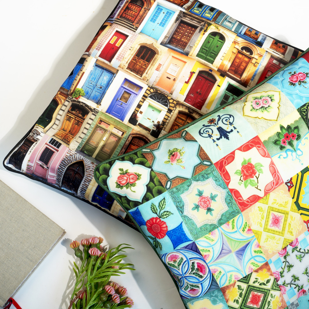 Peranakan Tiles Cushion Cover
