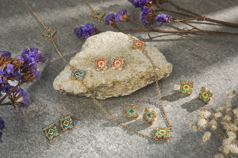 Peranakan Floral Long Necklace