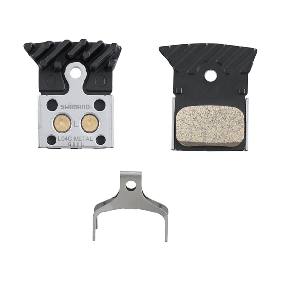 L04C-MF Metal pad with fin and spring (pair)