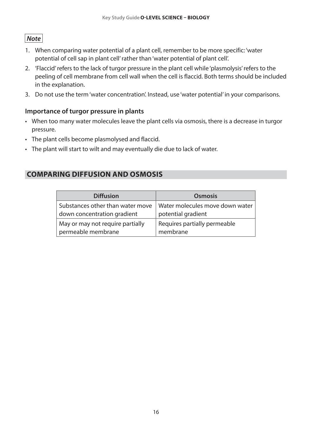 Key Study Guide: O-Level Science Biology Revision Notes & Practice