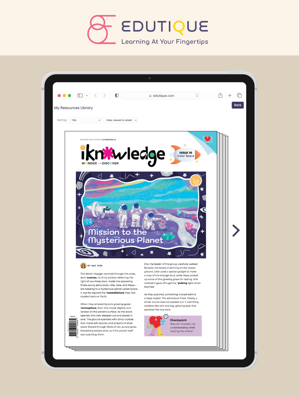 [DIGITAL ONLY] iKnowledge Newsletter 2025: 6 issues (for 8+ y/o)