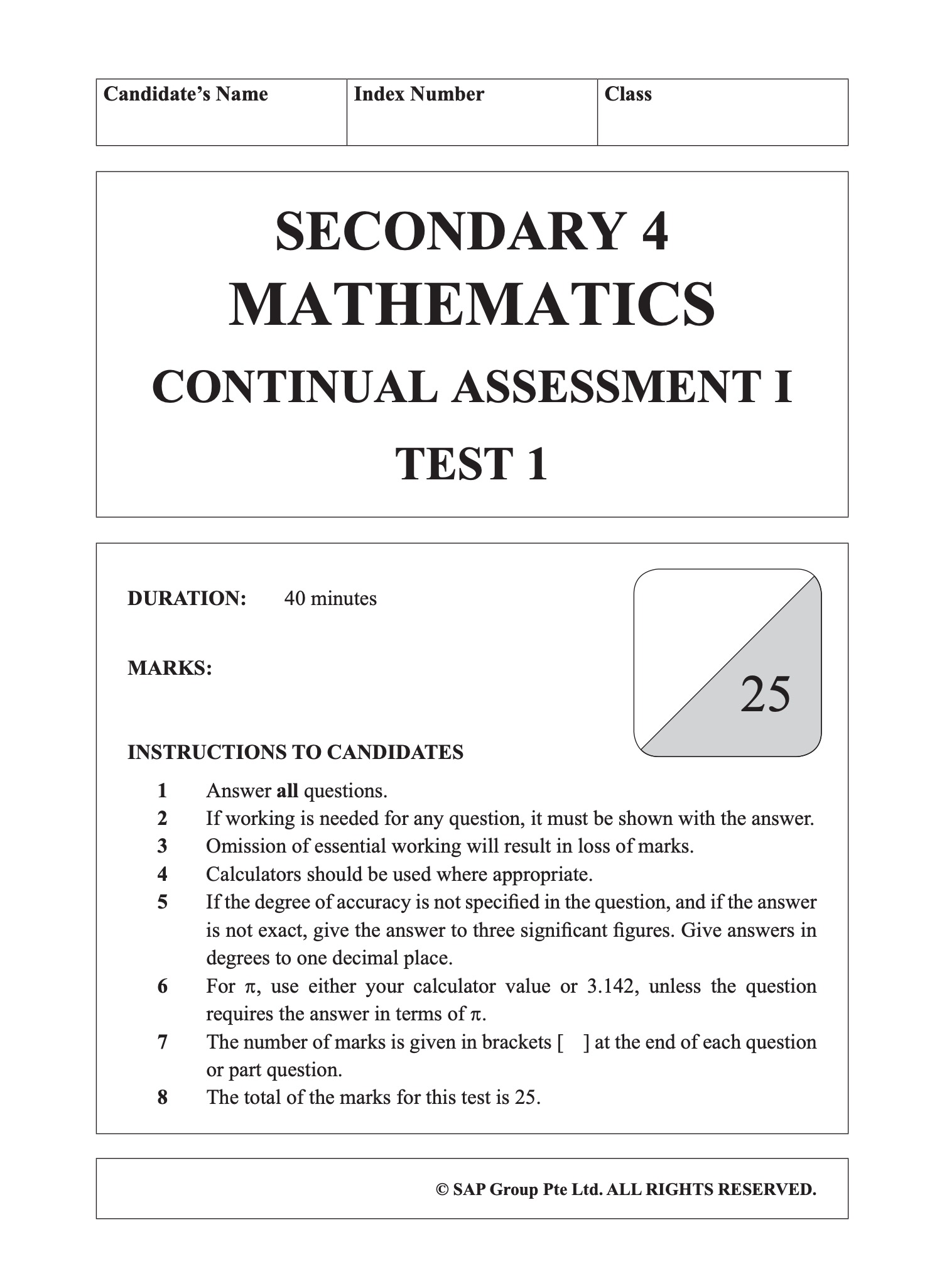 Maths Conquest Secondary 4