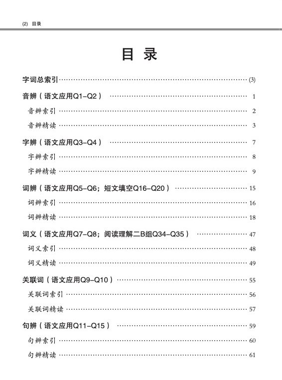 PSLE 华文考题字词精读 (PSLE Chinese Selected Vocabulary)