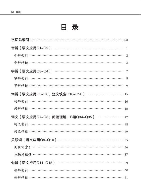 PSLE 华文考题字词精读 (PSLE Chinese Selected Vocabulary)