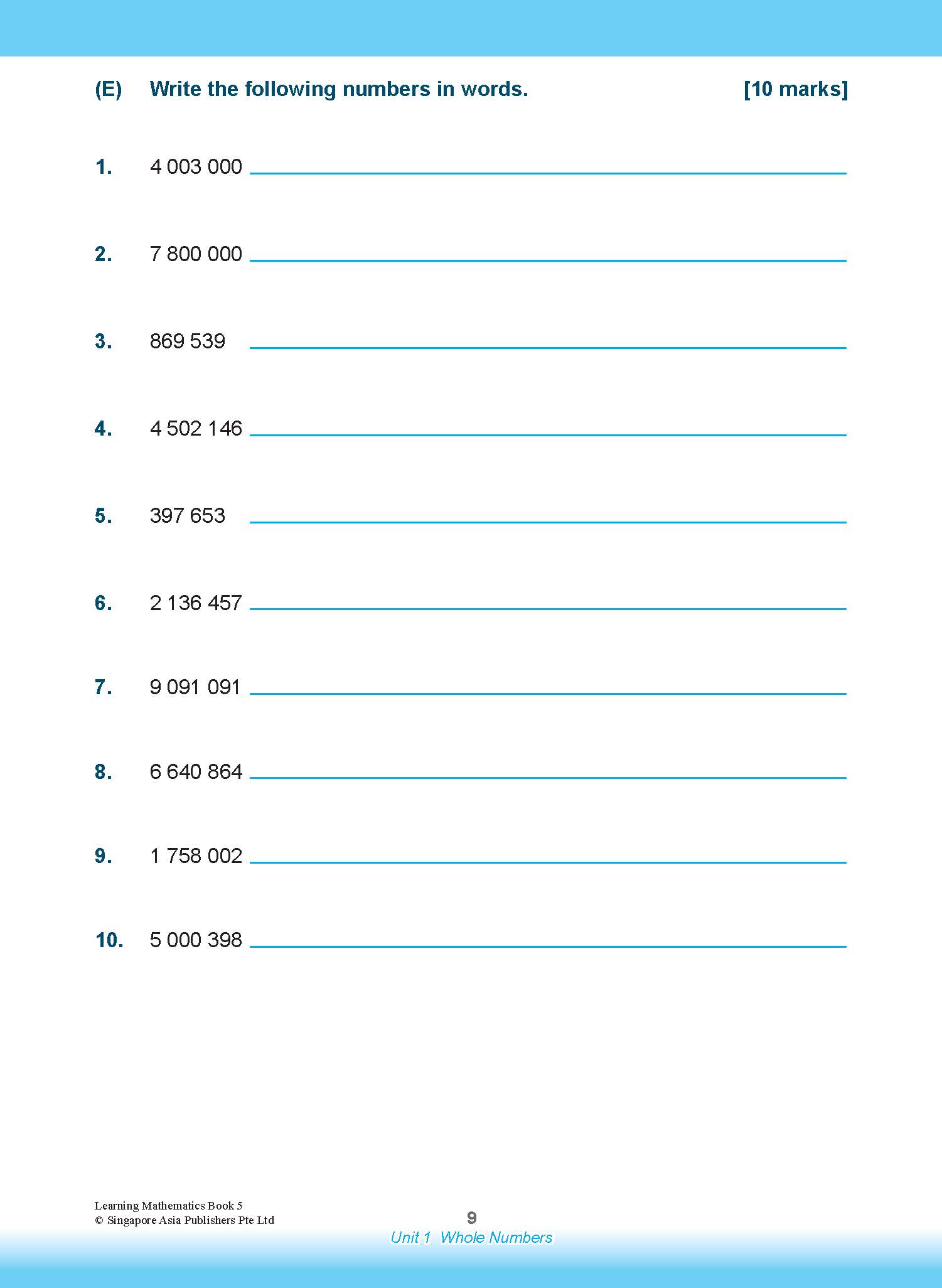 LEARNING MATHEMATICS For Primary Levels 5