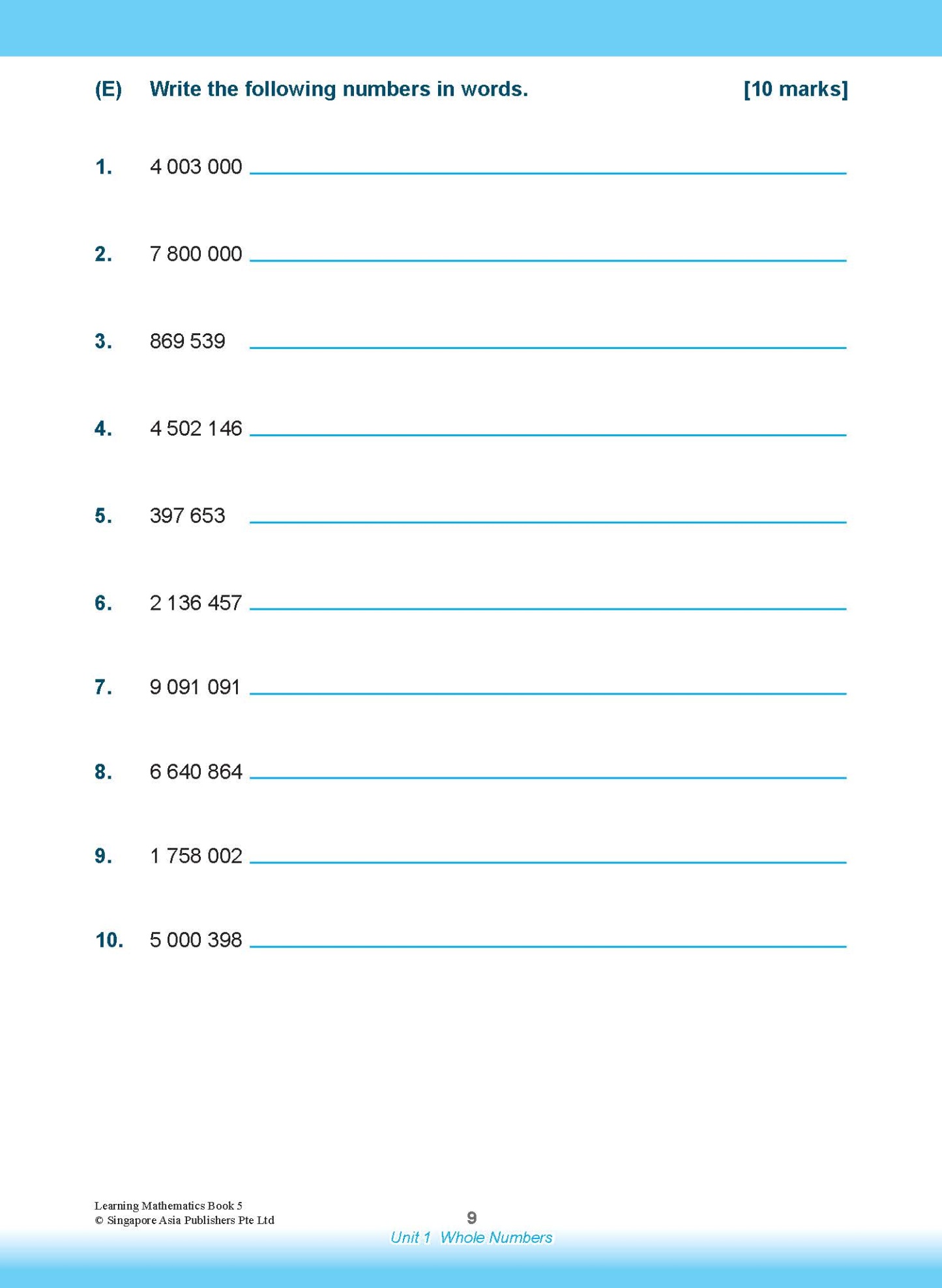 LEARNING MATHEMATICS For Primary Levels 5