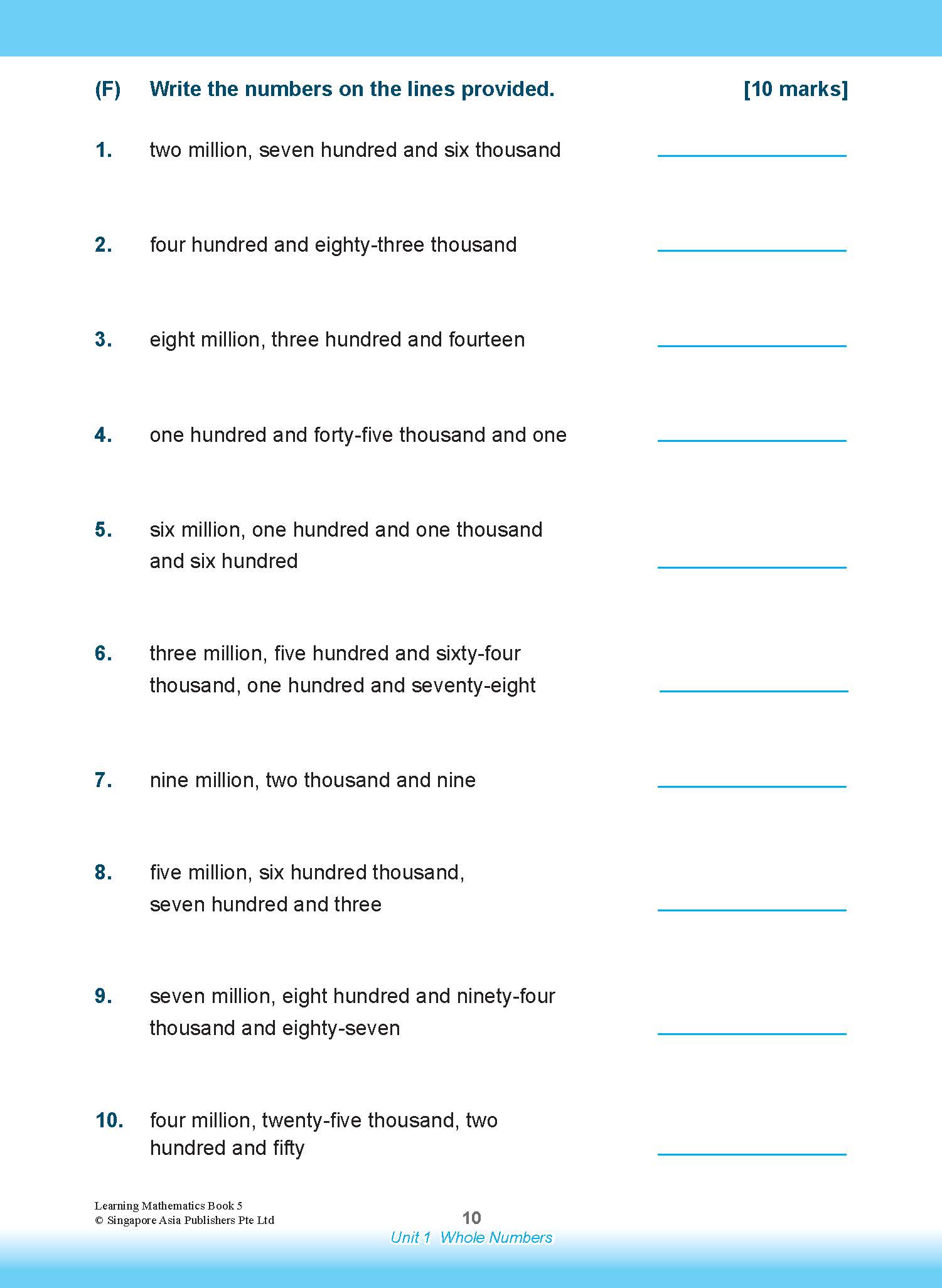 LEARNING MATHEMATICS For Primary Levels 5