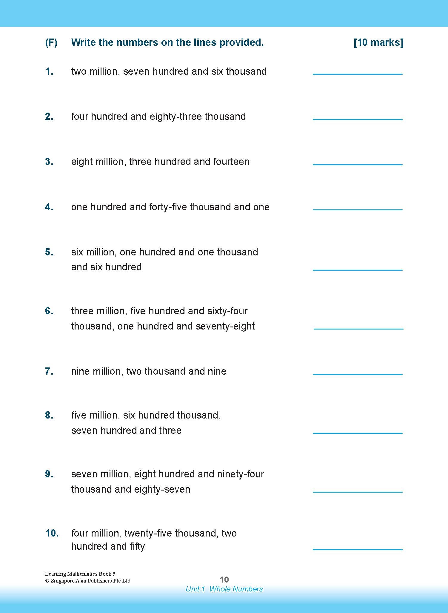 LEARNING MATHEMATICS For Primary Levels 5