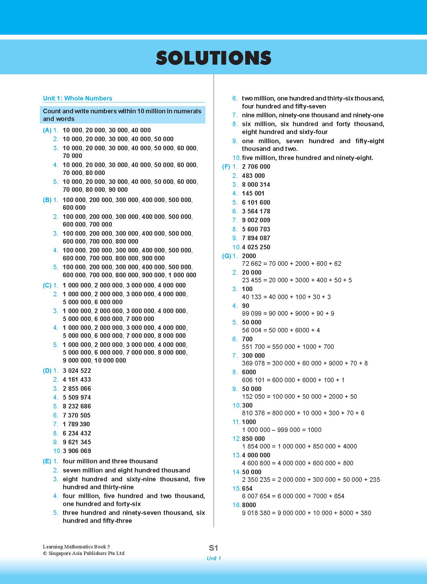 LEARNING MATHEMATICS For Primary Levels 5