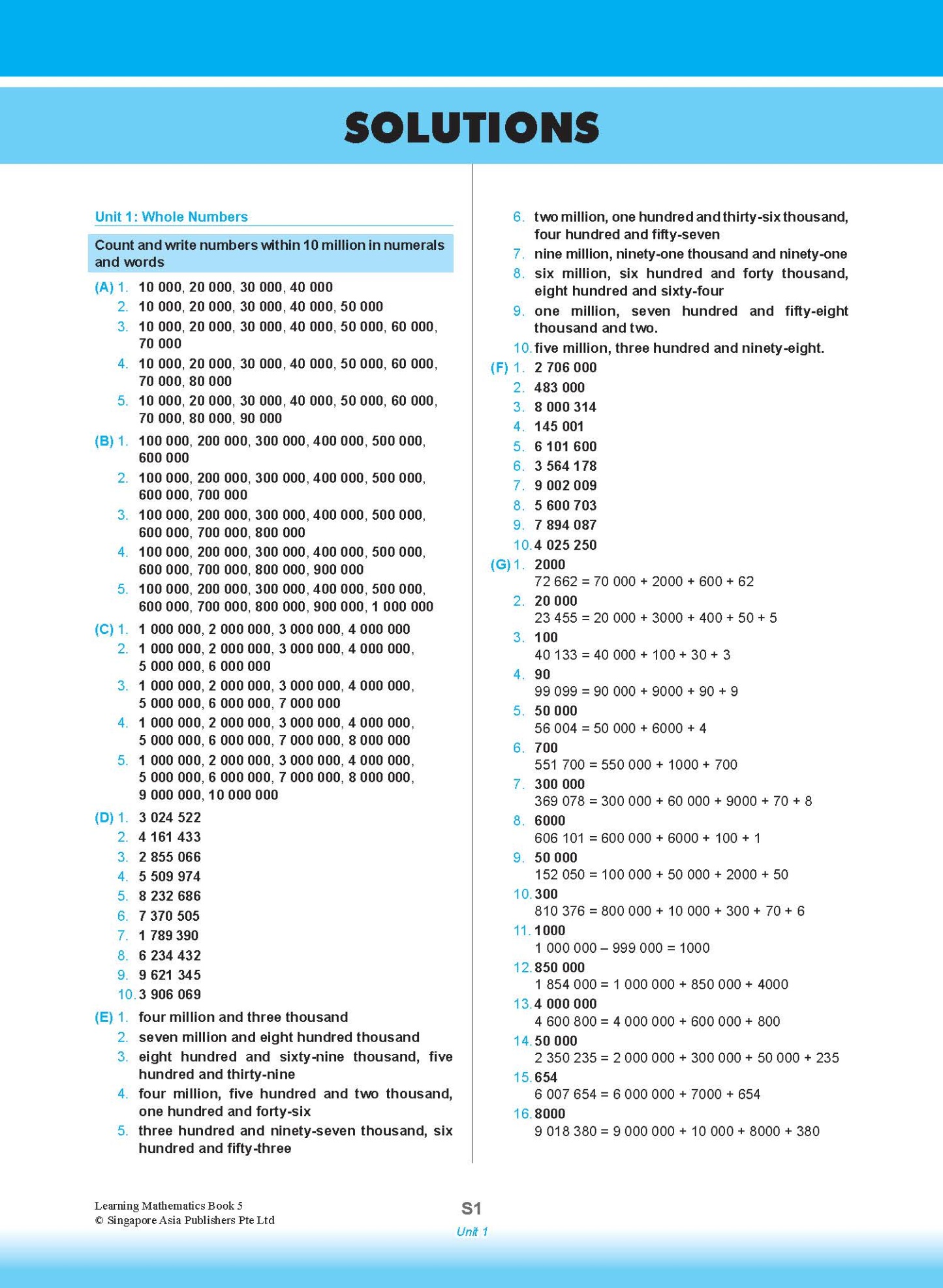 LEARNING MATHEMATICS For Primary Levels 5