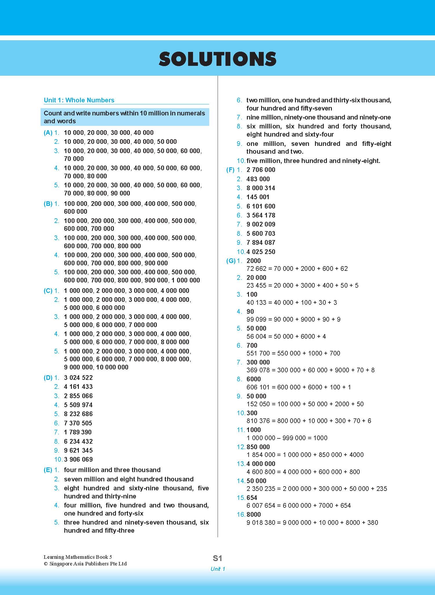 LEARNING MATHEMATICS For Primary Levels 5