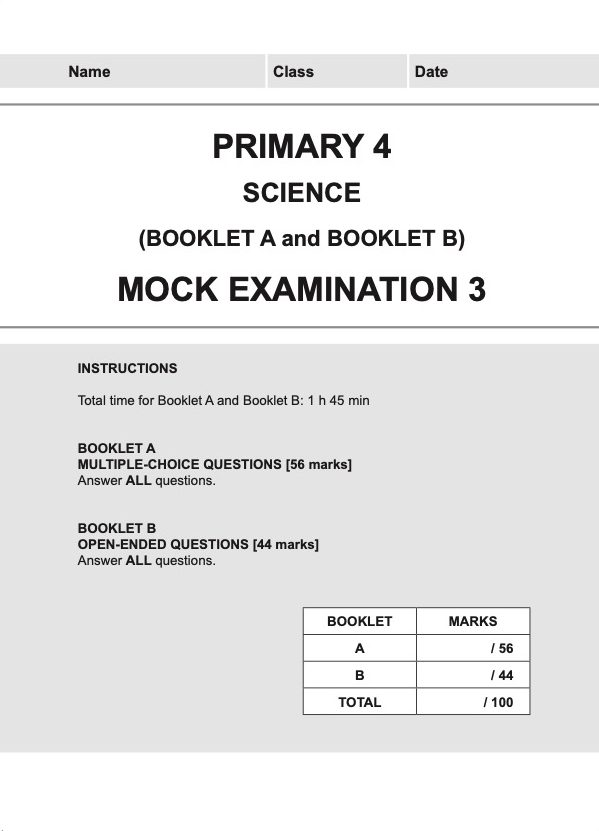 Primary 4 Science Mock Examinations