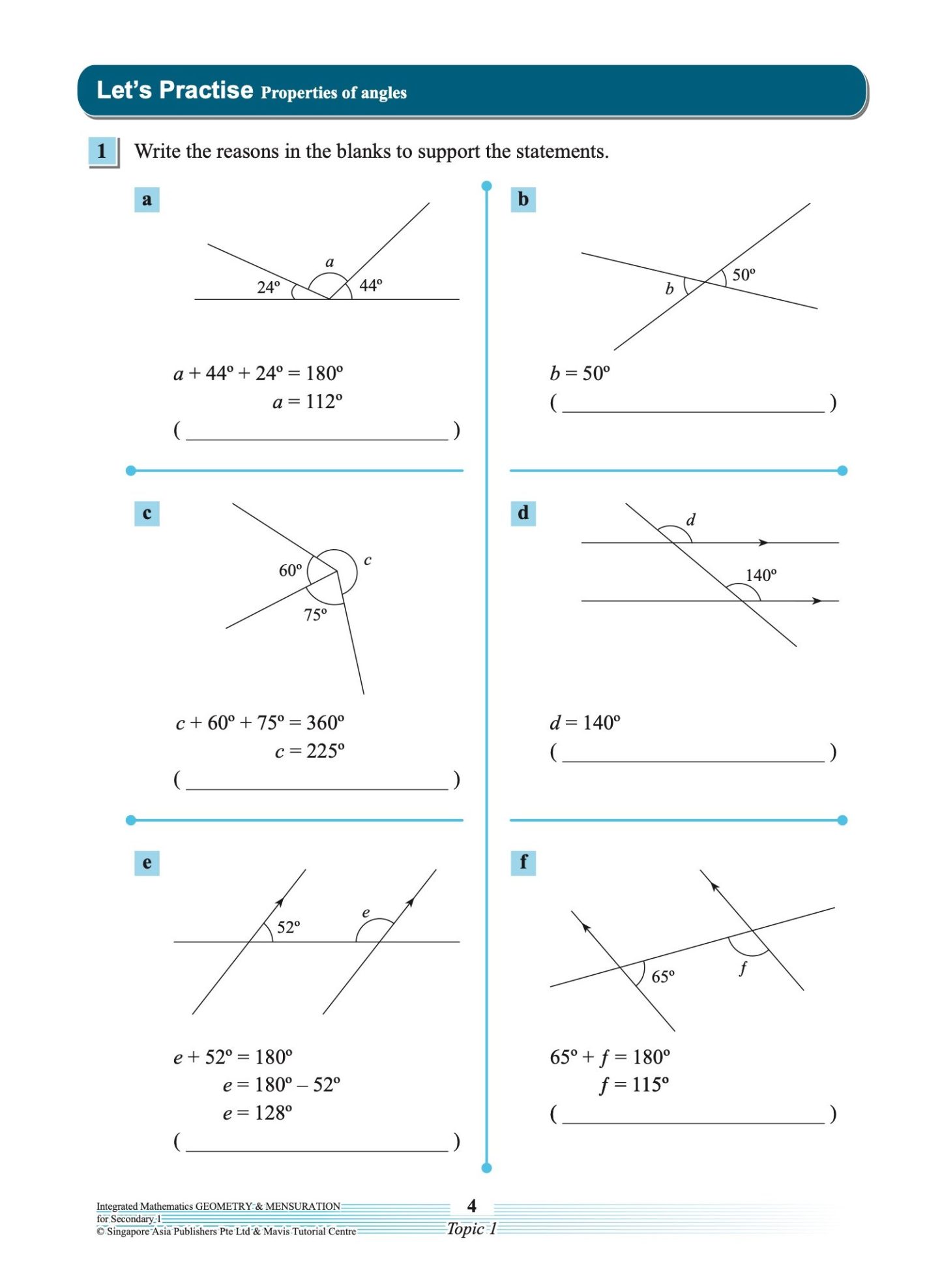 INTEGRATED MATHEMATICS GEOMETRY & MENSURATION For SECONDARY 1 [G3 and IP]
