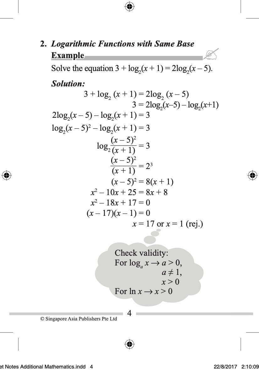 Pocket Notes Additional Mathematics