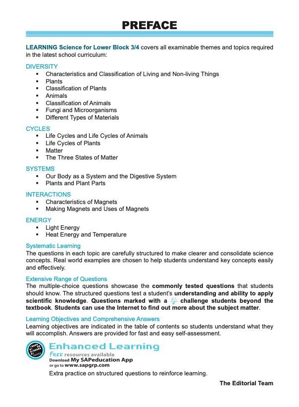 LEARNING SCIENCE Diversity . Cycles . Systems . Interactions . Energy LOWER BLOCK 3/4