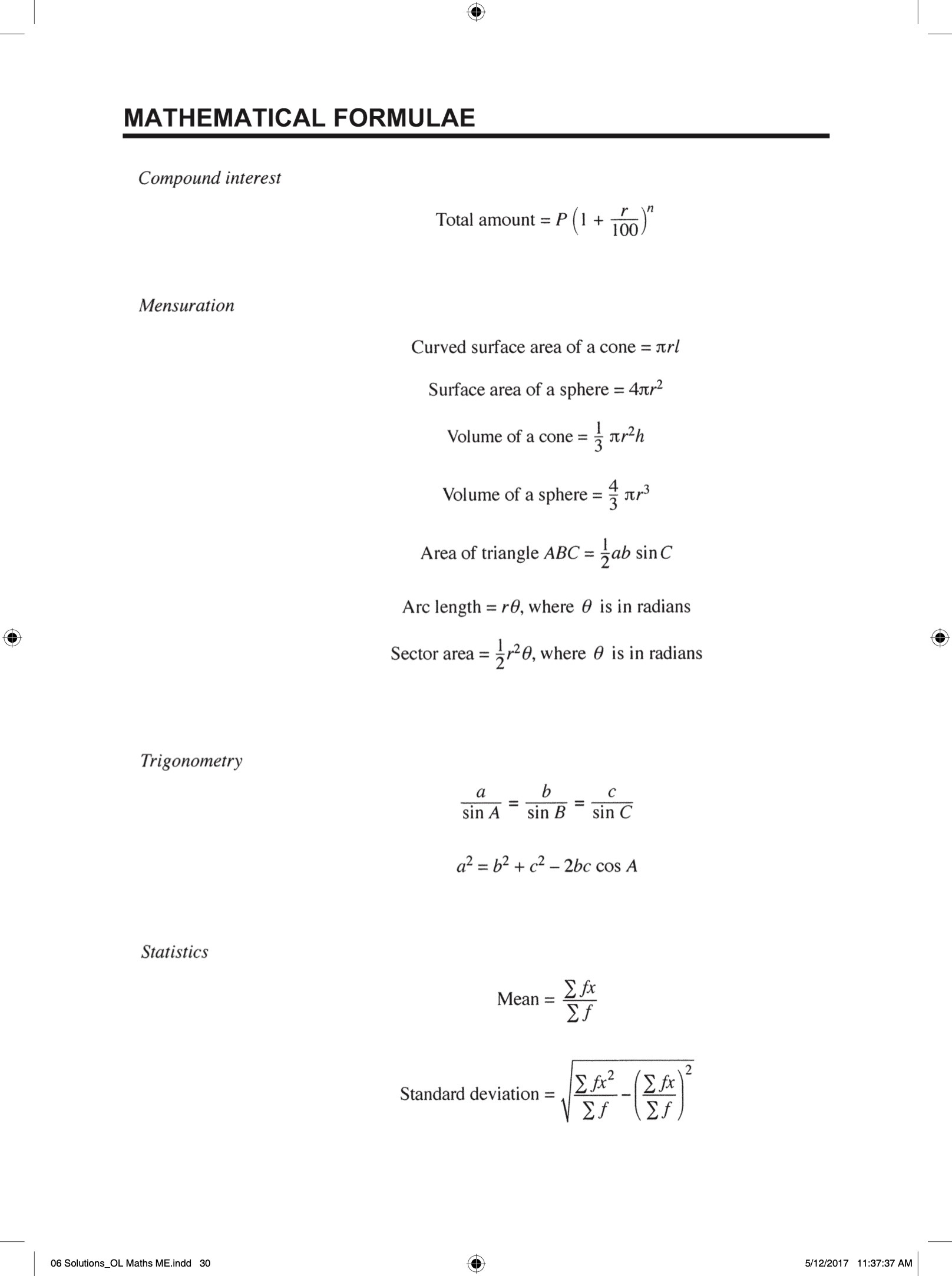O-LEVEL MATHEMATICS Mock EXAMINATIONS