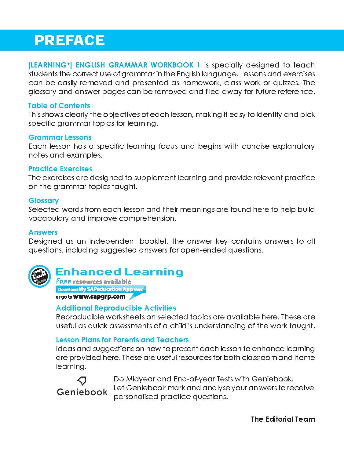 LEARNING+ ENGLISH GRAMMAR Workbook 1