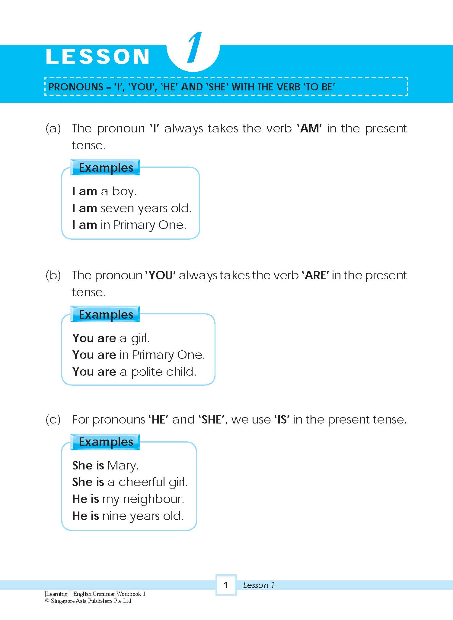 LEARNING+ ENGLISH GRAMMAR Workbook 1