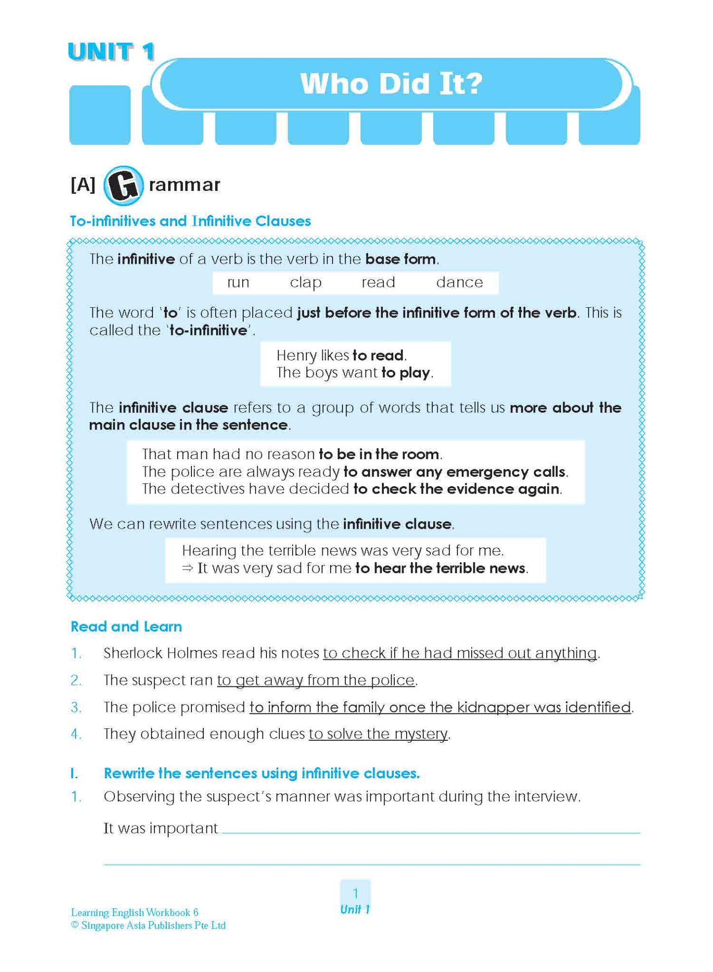 LEARNING ENGLISH Workbook 6