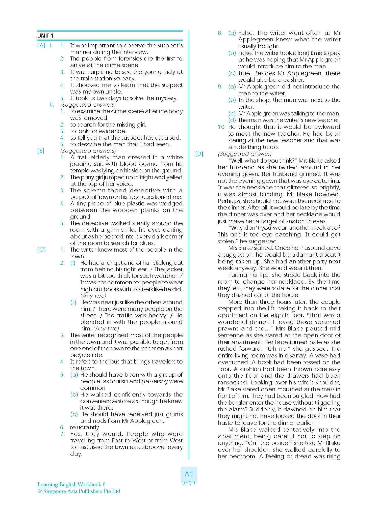 LEARNING ENGLISH Workbook 6