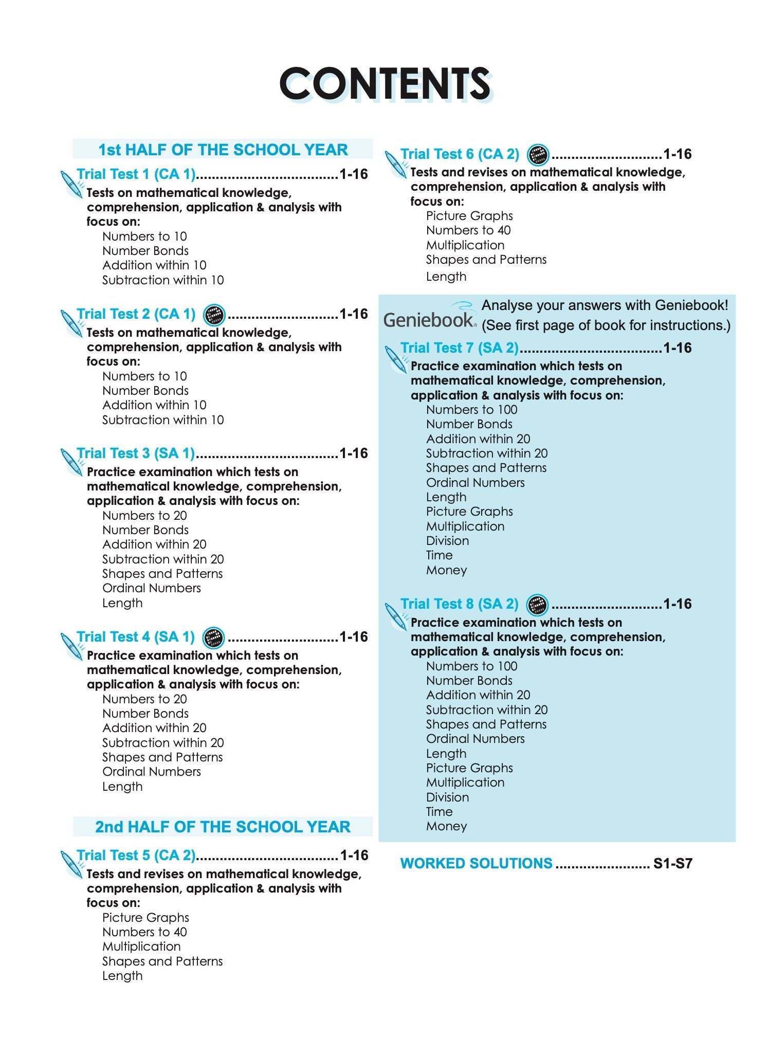 Proficiency Tests Mathematics Continual Assessment & Semestral Assessment 1