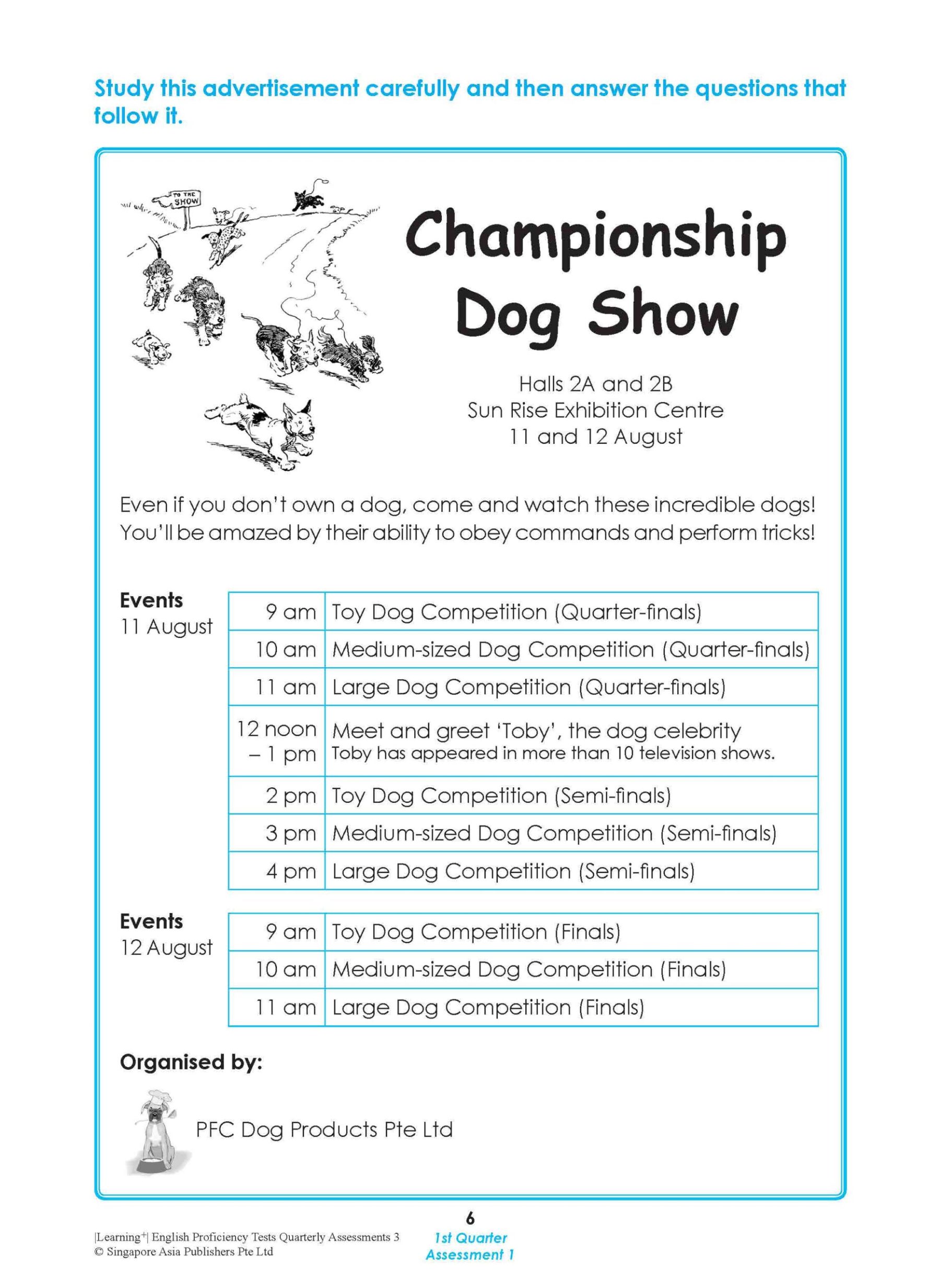 LEARNING+ English Proficiency Tests Quarterly Assessments 3